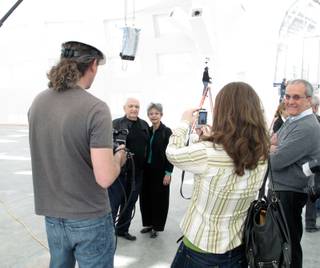 Renowned architect Frank Gehry takes a guided tour of the Cleveland Clinic Lou Ruvo Center for Brain Health, which he designed.