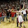 Fans rush the court and UNLV guard Kevin Kruger following the Rebels' 60-50 victory over Air Force at the Thomas & Mack Center on Feb. 20, 2007. Fans rush the court and UNLV guard Kevin Kruger following the Rebels' 60-50 victory over Air Force at the Thomas & Mack Center on Feb. 20, 2007.