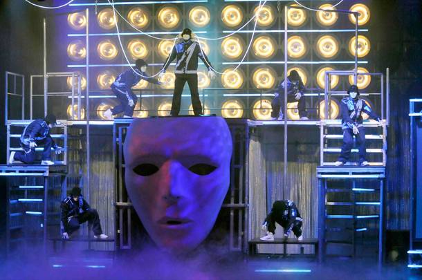 Jabbawockeez perform during the opening night of their show MUS.I.C at MGM Grand on May 7, 2010.