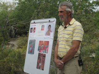 Billy James, 67, of Las Vegas, whose wife, Billy Jean James, disappeared from the couple's home April 22, speaks during a press conference Monday.  James announced that the family would give a $10,000 reward to anyone who could find his wife.