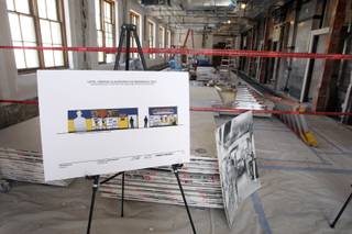 A third-story room is shown during a media tour of the Las Vegas Museum of Organized Crime and Law Enforcement (the 