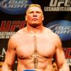Brock Lesnar stands on the scale during the weigh-in for UFC 116 Friday, July 2, 2010. 