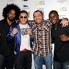 Jamie Yager, Diego Sanchez, Joe Rogan and Melvin Guillard at the UFC 116 pre-party at Studio 54 in MGM Grand on July 2, 2010.