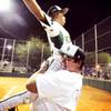 Sterling Saltz of Paseo Verde celebrates their win against Henderson by jumping up on his uncle Jonathan Smith after the District 2 championship of the Little League Majors Division at Arroyo Grande Sports Complex in Henderson Thursday, July 8, 2010. Paseo Verde will advance to the state tournament in Carson City.