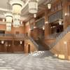 The grand lobby of Reynolds Hall at the Smith Center for the Performing Arts.