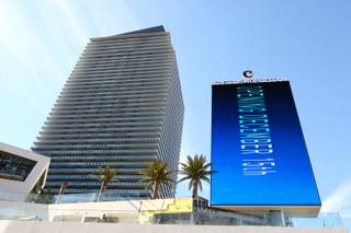 The Cosmopolitan of Las Vegas debuts its signature marquee featuring full-bleed videos on Aug. 3, 2010.