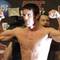 Chael Sonnen flexes after weighing in for UFC 117 in Oakland, Calif. 