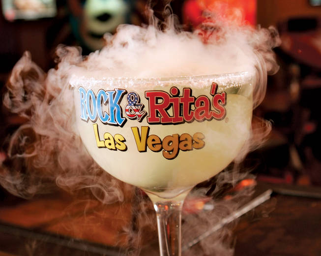 The best margaritas are served big, cold and often, and Rock and Rita's signature margarita certainly fits that prototype. The mammoth 42-ounce cocktail features a standard mix of Sauza tequila, orange liqueur and fresh lime and lemon juices, but throw in some dry ice or additional lime, mango, strawberry, banana, melon, peach or blue flavors, and you've got yourself a ride home courtesy of Las Vegas' finest cab drivers.
