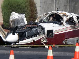 A plane leaving Henderson crashed on a residential street near Bermuda Road. One man was taken to St. Rose Dominican Hospitals - Siena Campus and died. The other passengers were taken to University Medical Center with traumatic injuries and burns.
