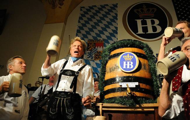 Siegfried taps the keg at Hofbrauhaus on Sept. 18, 2010, ...