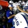 Photo: Basic coach Jeff Cahill gets doused after beating Photo: Basic coach Jeff Cahill gets doused after beating