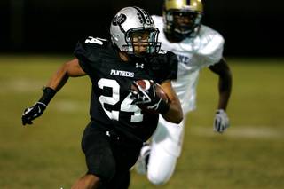 Palo Verde running back Ryan Beaulieu turns upfield against Cheyenne. Palo Verde won the game 49-0.