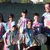 Six members of the Summerlin Spinners tennis club will be representing Las Vegas at the U.S. Tennis Association's Junior Team Tennis National Championships this weekend. From left: Abby Lewis, Michaela Jackson, Lucas Hammond, Justin Kukendall, Mebeli Becerra and Ryan Krohn with Coach George Hammond. 