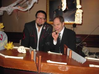 Penn & Teller at the 10th anniversary celebration of Penn & Teller and their new three-year contract at The Rio on Oct. 26, 2010.