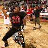 Photo: Las Vegas Travon Langston celebrates after a 37-10