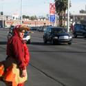 Turkey crossing the road