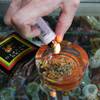 Photo: Burning of aromatherapy herbal blends of synthetic