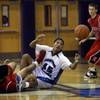 Photo: Jamaal Martin (45) of Canyon Springs High School w Photo: Jamaal Martin (45) of Canyon Springs High School w