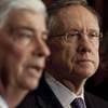 Photo: Majority Leader Harry Reid listens as Sen. Christo Photo: Majority Leader Harry Reid listens as Sen. Christo