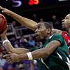Photo: Colorado State forward Travis Franklin, left, puts Photo: Colorado State forward Travis Franklin, left, puts