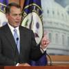 House Speaker John Boehner of Ohio gestures during a news conference Thursday on Capitol Hill in Washington to discuss repealing President Barack Obama's health care plan.