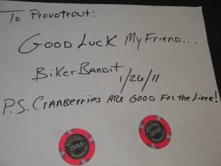 Anthony M. Carleo, who police say is the Biker Bandit who stole $1.5 million in casino chips from the Bellagio, sent pictures of the booty to Matthew Brooks, who was posting under the name 