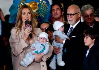Celine Dion's arrival at Caesars Palace on Feb. 16, 2011.