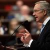 Photo: U.S. Senate Majority Leader Harry Reid speaks to a Photo: U.S. Senate Majority Leader Harry Reid speaks to a