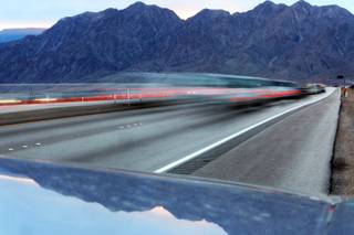 Traffic leaves town heading toward Henderson on U.S. 93 near Veterans Memorial Drive in Boulder City on Friday, Feb. 25, 2011.