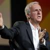 Director James Cameron speaks at the National Association of Broadcasters convention, Monday, April 11, 2011, in Las Vegas. Cameron said 3-D productions on television need the know-how of 2-D directors and producers to make economic sense for broadcasters and be compelling for viewers. Director James Cameron speaks at the National Association of Broadcasters convention, Monday, April 11, 2011, in Las Vegas. Cameron said 3-D productions on television need the know-how of 2-D directors and producers to make economic sense for broadcasters and be compelling for viewers.