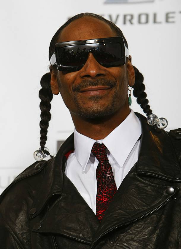 Rapper Snoop Dogg poses on the photo room during the Billboard Music Awards Show at the MGM Grand Garden Arena Sunday, May 22, 2011.