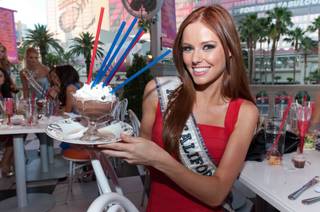 2011 Miss California USA Alyssa Campanella at Serendipity 3 at Caesars Palace.