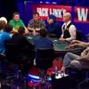The last 10 players compete during Day 8 of the World Series of Poker $10,000 buy-in, no-limit Texas Hold 'em main event at the Rio Tuesday, July 19, 2011. Clockwise from dealer are: Matt Giannetti, Bandih Bounahra, Eogan O'Dea, Phil Collins, Anton Makiievskyi, Sam Holden, Pius Heinz, Ben Lamb, Martin Staszko and John Hewitt. 