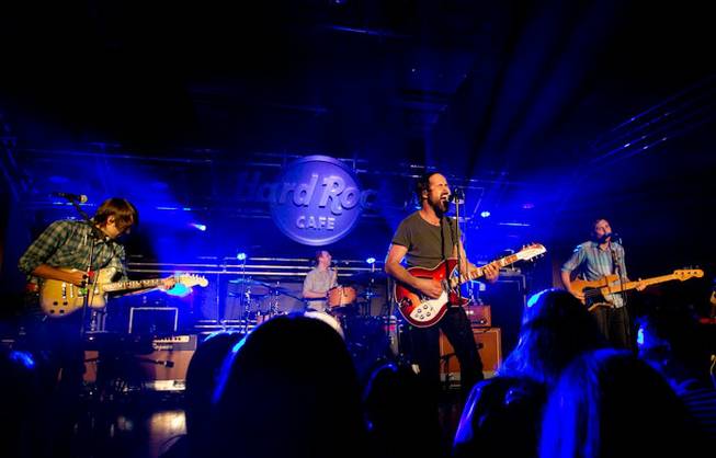 Big Talk, featuring The Killers drummer Ronnie Vannucci as frontman, performs its debut concert at Hard Rock Cafe on The Strip on July 20, 2011.