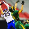 Photo: Moapa Valley wide receiver Shane Terril grabs pass Photo: Moapa Valley wide receiver Shane Terril grabs pass