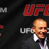 Georges St. Pierre smiles during a news conference to announce the card for UFC 137, including his fight against Nick Diaz, Wednesday, September 7, 2011 at the Mandalay Bay Events Center. Diaz was pulled from the fight and replaced with Carlos Condit due to multiple failed media appearances, missed company flights and general disappearance.