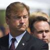 Sen. Dean Heller (R-NV) watches a procession during a 9/11 memorial ceremony at Police Memorial Park Sunday, September 11, 2011.