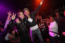 Pete Wentz and DJ Clinton Sparks at Moon in the Palms on Sept. 10, 2011. Pete Wentz and DJ Clinton Sparks at Moon in the Palms on Sept. 10, 2011.