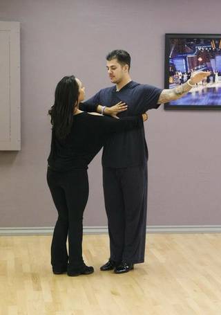 Cheryl Burke and Rob Kardashian Jr. rehearse for Season 12 of Dancing With the Stars.

