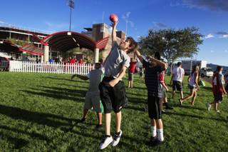 Pregame activities before the UNLV vs. Southern Utah University game Saturday, September 24, 2011.