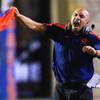 Photo: Bishop Gorman coach Kenny Sanchez celebrates after Photo: Bishop Gorman coach Kenny Sanchez celebrates after