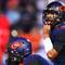 Bishop Gorman quarterback Anu Solomon calls a play during a game against Servite Friday, Sept. 30, 2011. Gorman won the game 31-28.