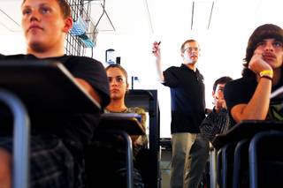 Math teacher Michael Nalley teaches Algebra 2/Trigonometry Honors class at Chaparral High School on Tuesday, Oct. 4, 2011.