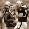 Photo: Raiders owner Al Davis greets a player in this und