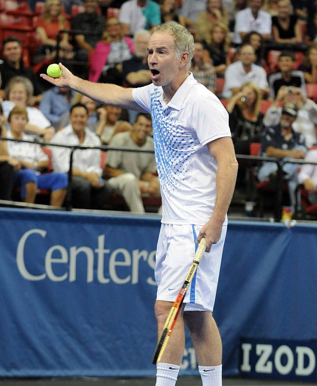 The Tennis Champions Series with Andre Agassi, Pete Sampras, Jim Courier and John McEnroe at the Thomas & Mack Center at UNLV on Oct. 15, 2011.