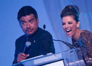 Eva Longoria's Padres gala at the Tropicana on Oct. 15, 2011. Guests included George Lopez, Barbara Padilla, Stefano Langone, Alex Yeminidjian and Alejandra Guzman and honorees Giselle Fernandez and Tim Leiweke.
