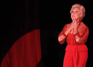 Mitzi Gaynor at the Orleans Showroom on Oct. 16, 2011. Siegfried & Roy were among the attendees.