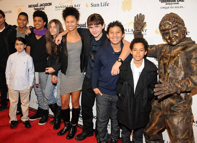 Blanket Jackson, Paris Jackson, Prince Jackson and friends at the ...