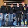 John Wood, Yannick Mugnier, Jesse Waits and Ronn Nicolli at XS and Tryst's 2011 holiday toy drive, which raised more than $171,000, a new record. 