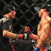 Nate Diaz, left, and Donald Cerrone congratulate each other after their lightweight fight at UFC 141 Friday, Dec. 30, 2011 at the MGM Grand Garden Arena. Diaz won the three round unanimous decision.